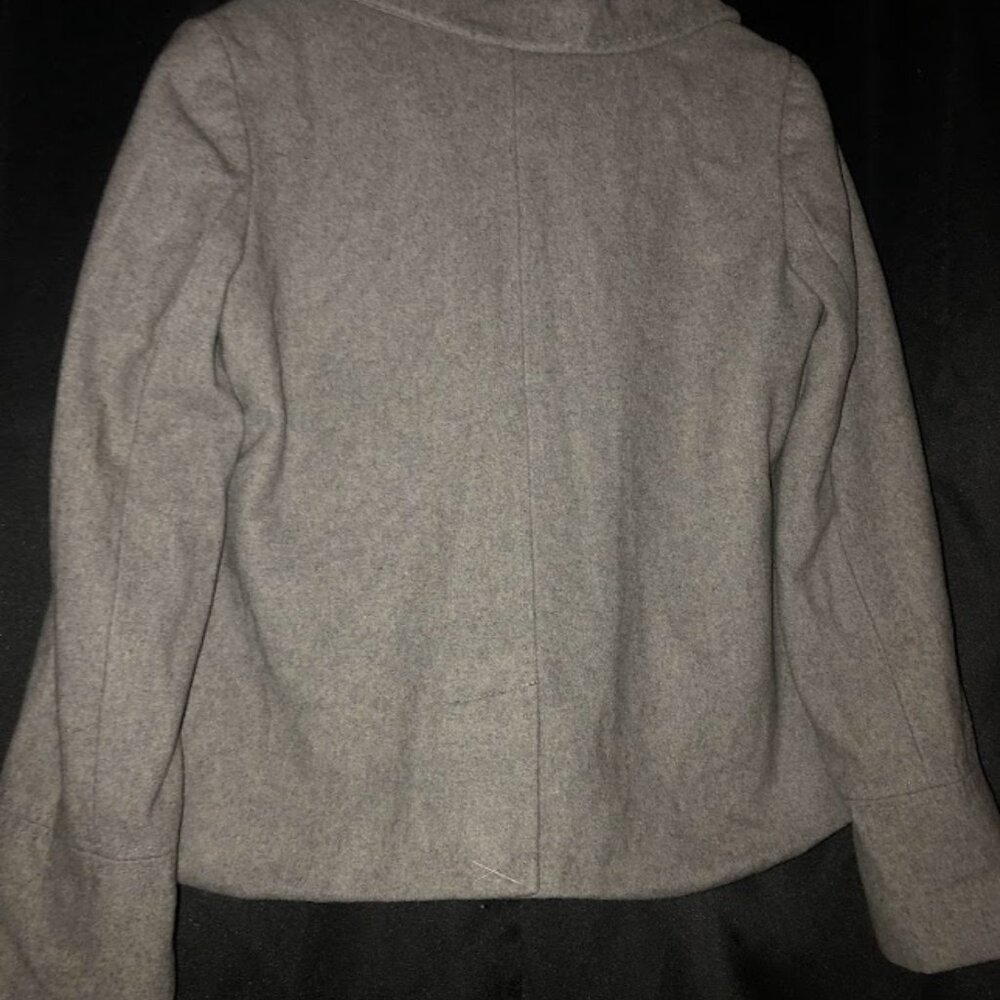 Merona Gray Pea Coat Timeless Elegance - Picture 5 of 5